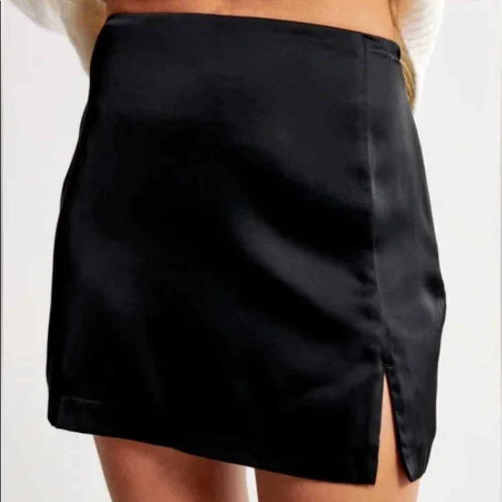 Abercrombie and Fitch Satin Mini Skirt with Slit - Size M